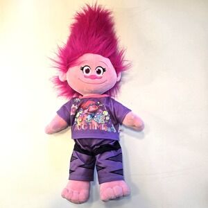 Build A Bear Dreamworks Troll Doll Plush with Pink Hair and‎ Clothes